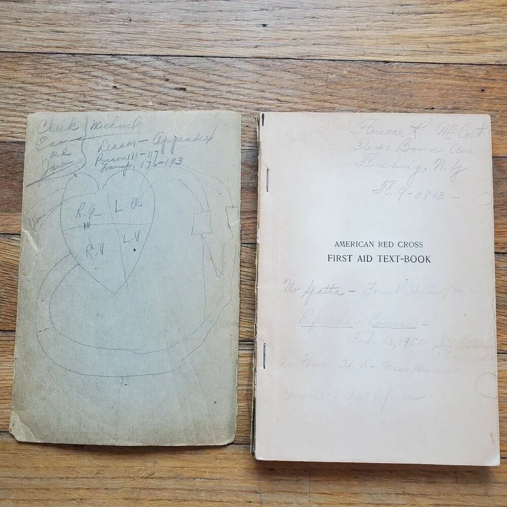 American red cross first aid textbook vintage collectible